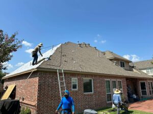 roof installation in progress